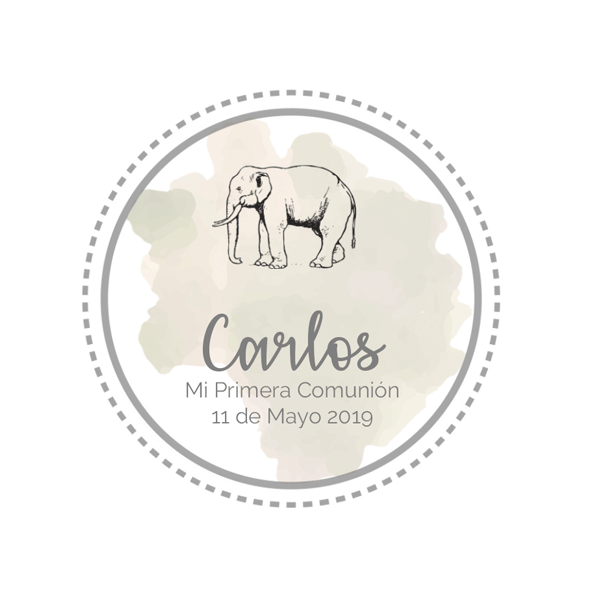 Pegatina personalizada safari / 12 uds.