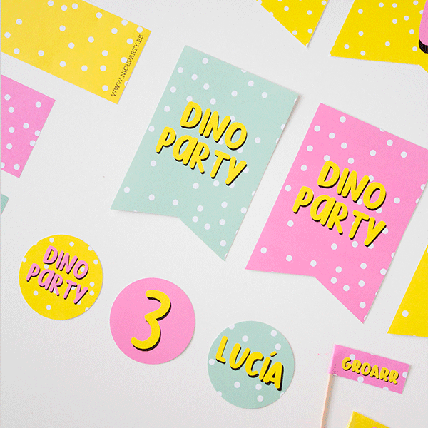 Pack imprimible Confetti neon