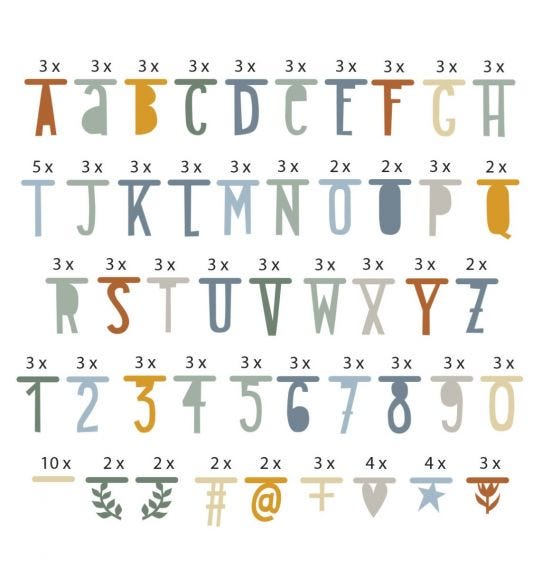 Guirnalda letras Natural