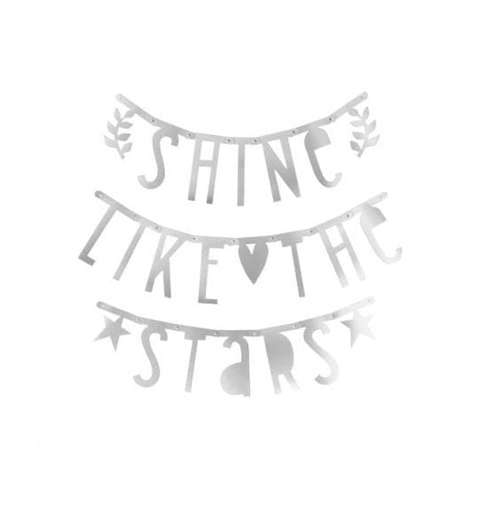 Guirnalda letras plateada