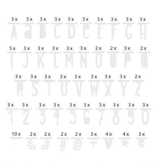 Guirnalda letras plateada