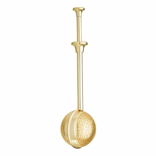 Colador de té bola dorado