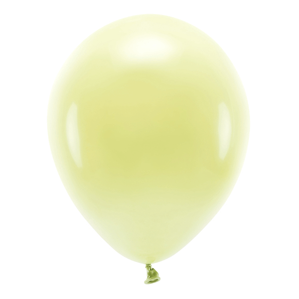 Globos ECO amarillo pastel mate / 10 uds.