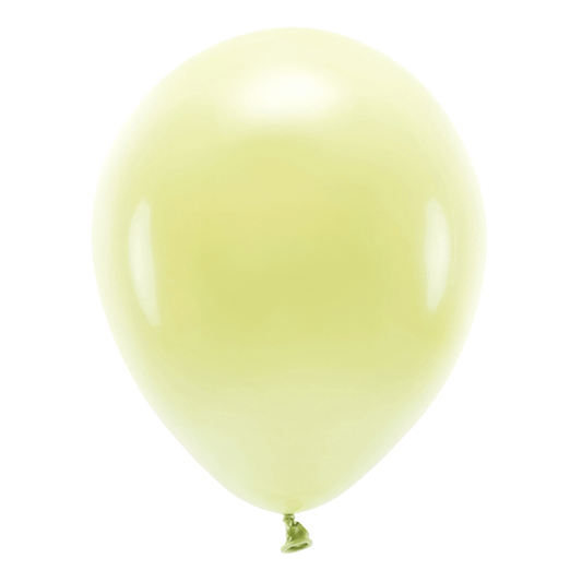 Globos ECO amarillo pastel mate / 10 uds.