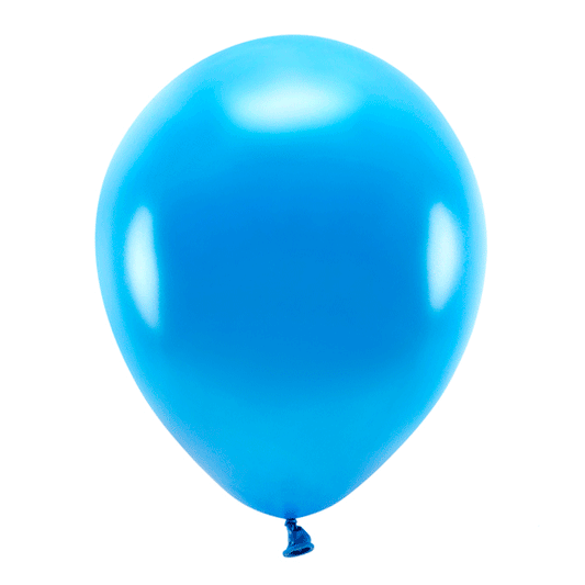 Globos ECO azul eléctrico metalizado / 10 uds.