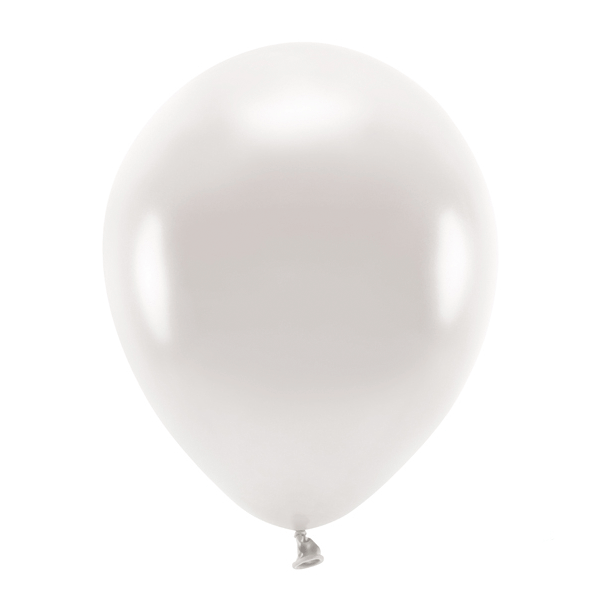 Globos ECO blanco satinado / 10 uds.