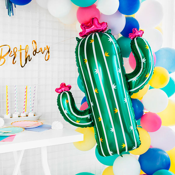 Globo cactus flor rosa