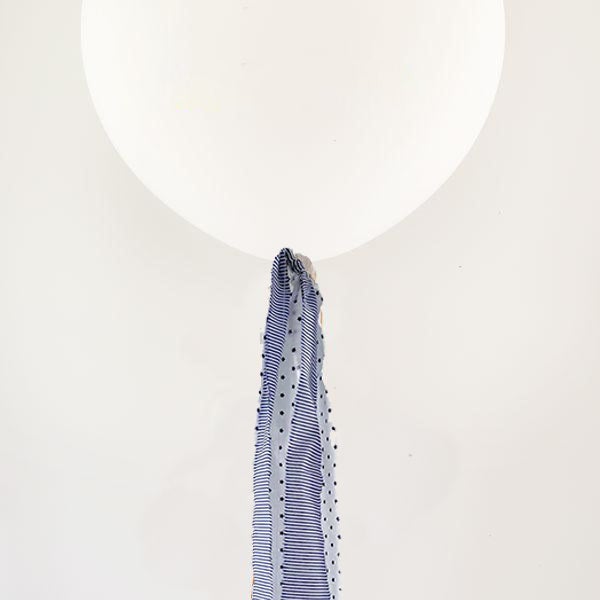 Globo L decorado TELA Azul marino