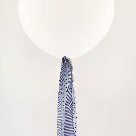 Globo L decorado TELA Azul marino