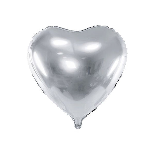 Globo Mylar corazón plata