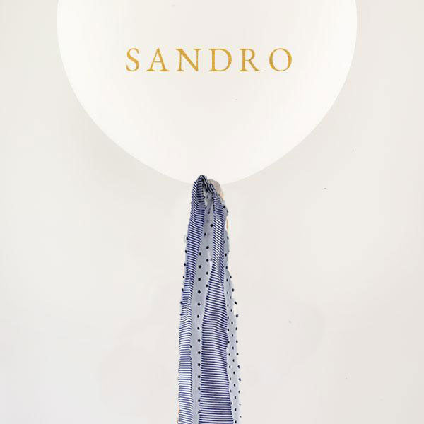 Kit DIY Globo L decorado TELA Azul Marino