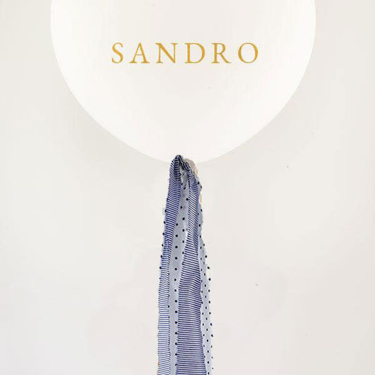 Kit DIY Globo L decorado TELA Azul Marino