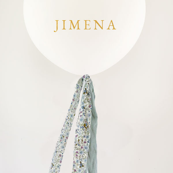 Kit DIY Globo L decorado TELA Liberty Mint