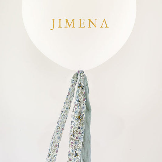 Kit DIY Globo L decorado TELA Liberty Mint