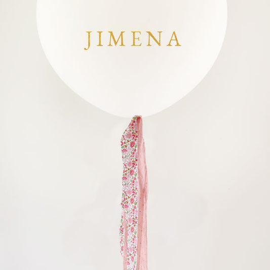 Kit DIY Globo L decorado tela Liberty Rosa