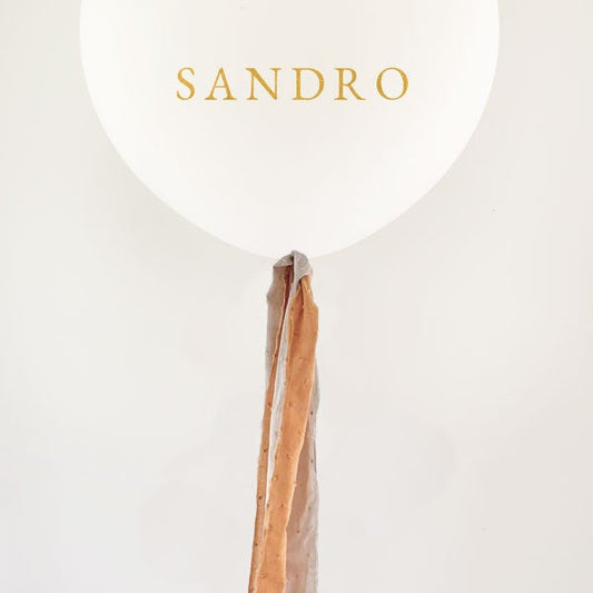 Kit DIY Globo L decorado PLUMETI Piedra y Mostaza