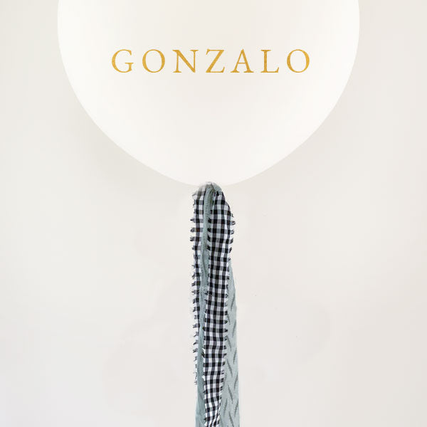 Kit DIY Globo L decorado TELA Vichy y Mint