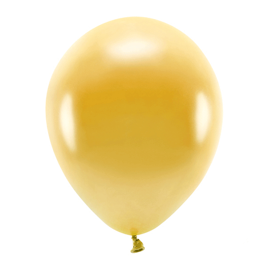 Globos ECO dorado metalizado / 10 uds.