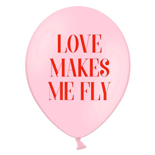 Globo "Love make me fly" / 2 uds.