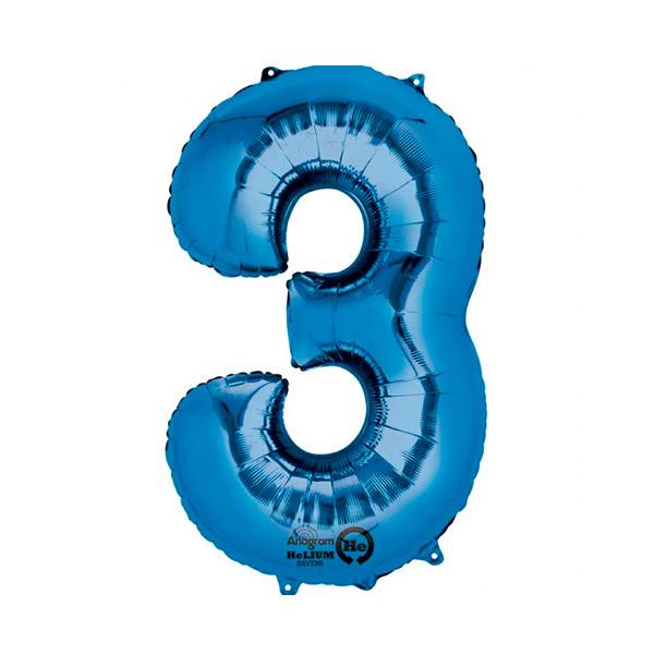 Globo foil 3 XL azul Premium