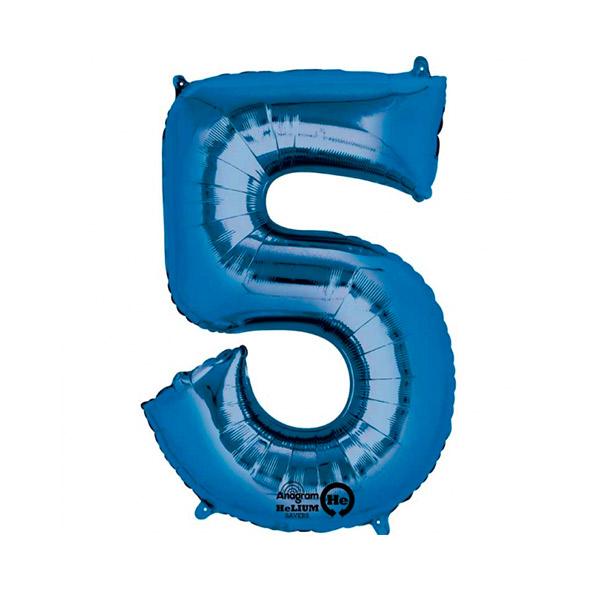 Globo foil 5 XL azul Premium