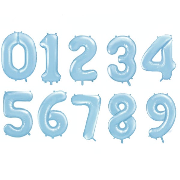 Globo foil Números XL azul bebé basic