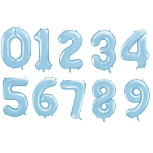 Globo foil Números XL azul bebé basic