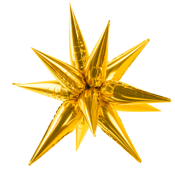 Globo estrella 3D dorado