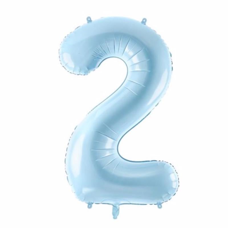 Globo foil Números XL azul bebé basic