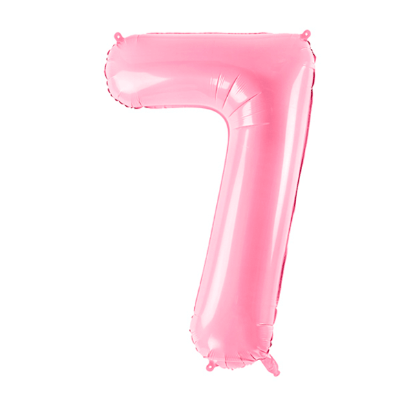 Globo foil Números XL rosa mate bebé basic