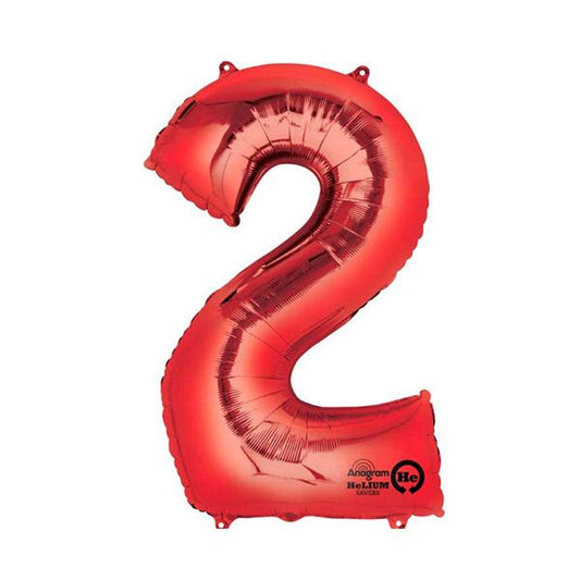 Globo foil 2 XL rojo Premium