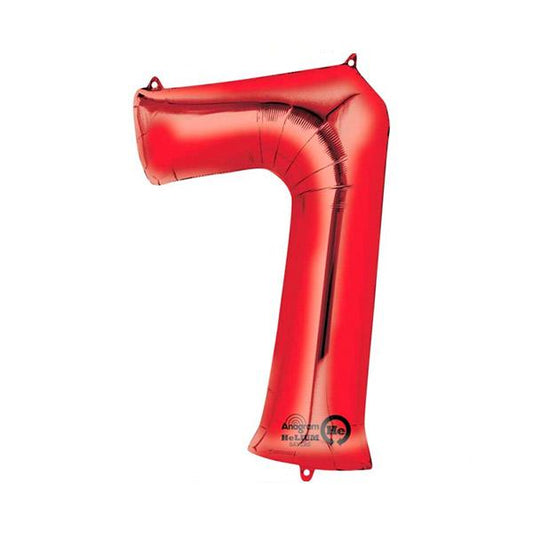 Globo foil 7 XL rojo Premium