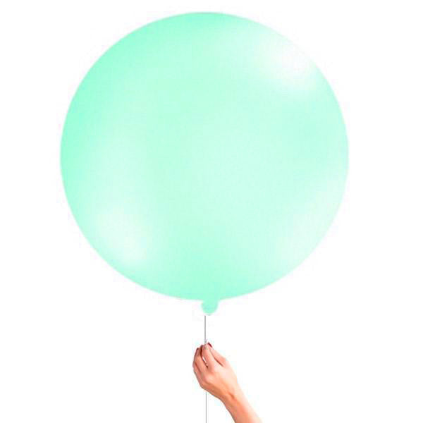 Globo Látex Bio L hinchado con cinta flor basic <br> (solo Barcelona)</br>