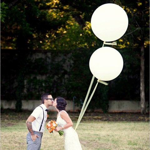 Globo blanco XL / 1 ud. - La Fiesta de Olivia - 3