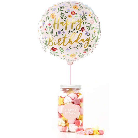 WOW BOX flores de primavera, golosinas y mensaje personalizado.