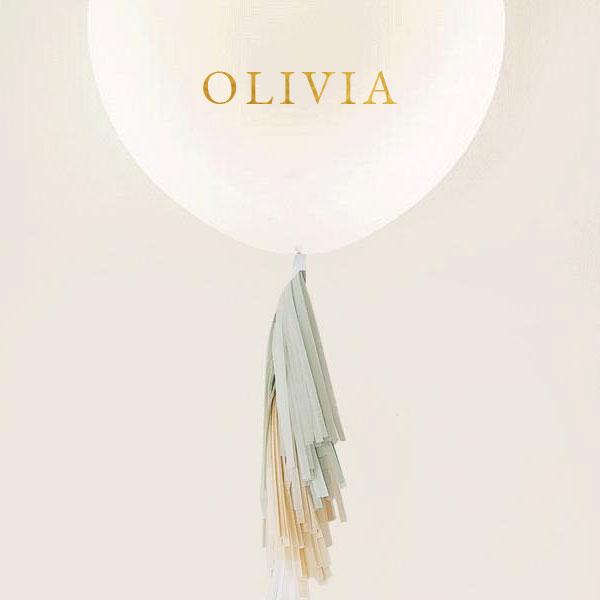 Globo L hinchado con guirnalda MINT pastel <br> (solo Barcelona)