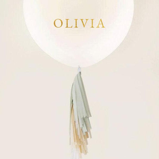 Globo L hinchado con guirnalda MINT pastel <br> (solo Barcelona)