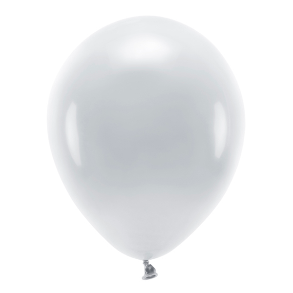 Globos ECO gris pastel mate / 10 uds.