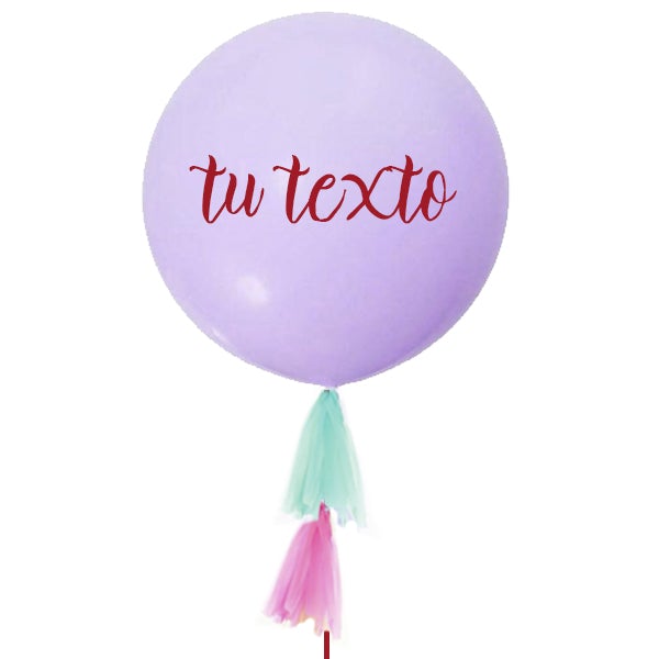 Globo L Lila LOVE hinchado tassel papel <br> (sólo Barcelona)</br>