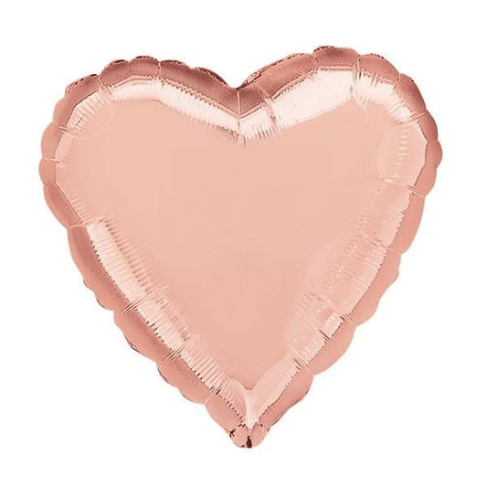 Globo Mylar corazón rosa dorado