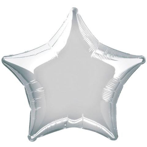 Globo Mylar estrella plata