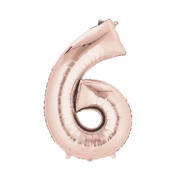 Globo foil 6 XL rosa dorado Premium