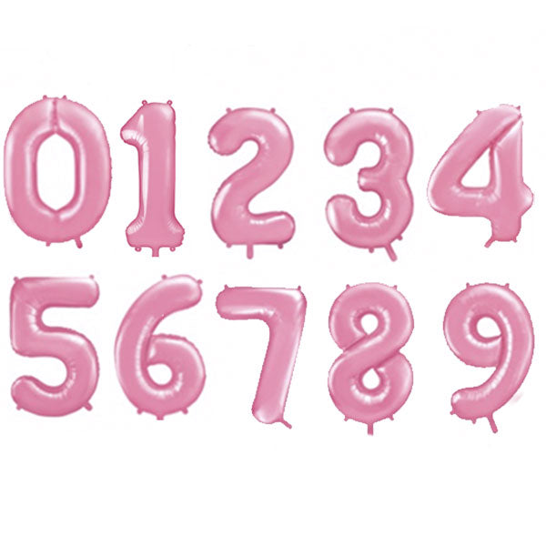 Globo foil Números XL rosa mate bebé basic
