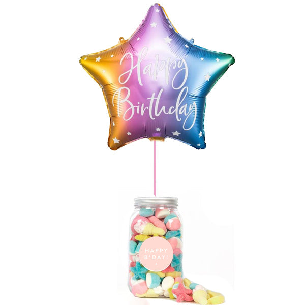 WOW BOX estrella unicornio, golosinas y mensaje personalizado.