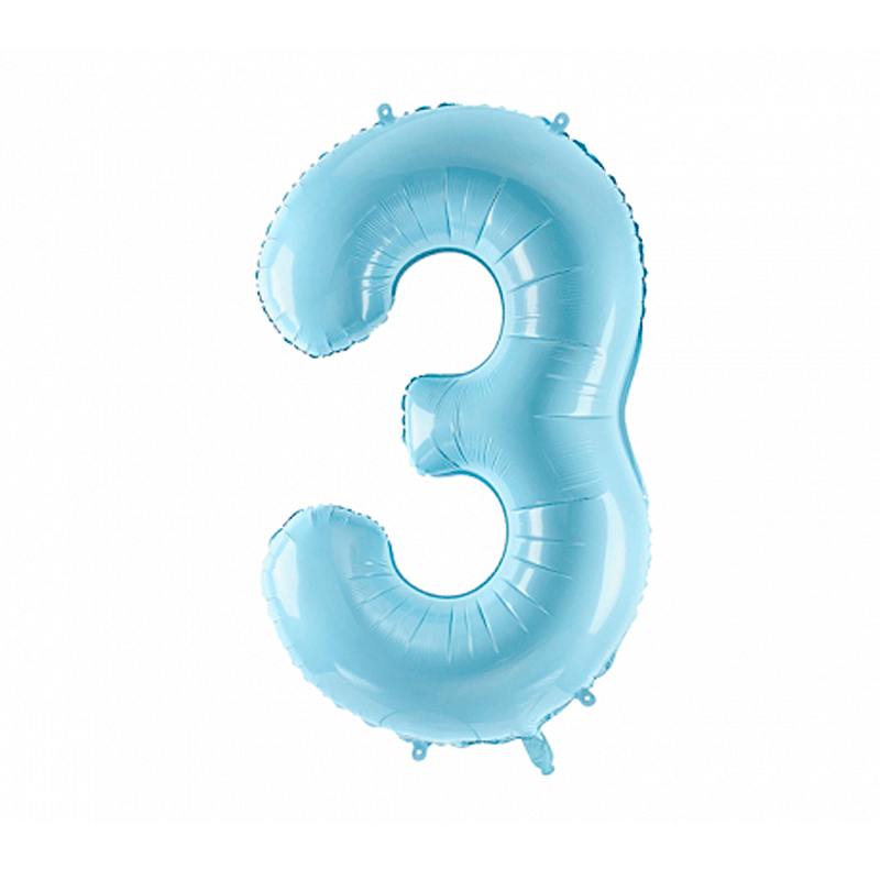 Globo foil Números XL azul bebé basic