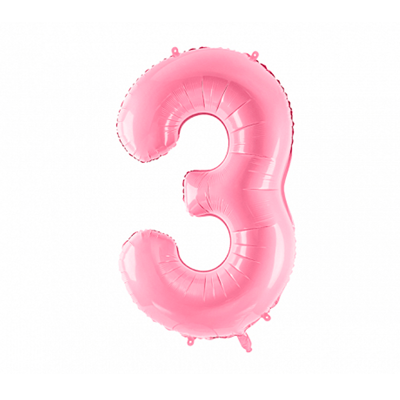 Globo foil Números XL rosa mate bebé basic
