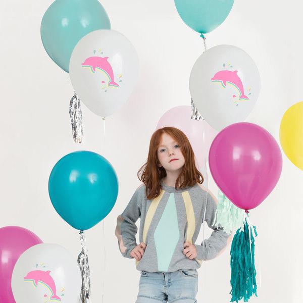 Globos Eco delfín / 5 uds.