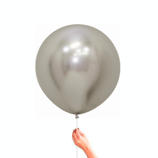 Globo Látex L plata Reflex
