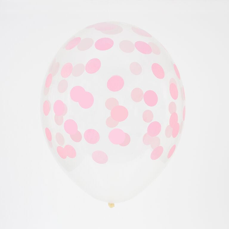Globos transparentes lunares rosa / 5 uds. - La Fiesta de Olivia - 1