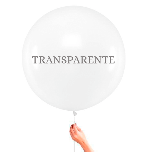 Globo Látex XL transparente satinado